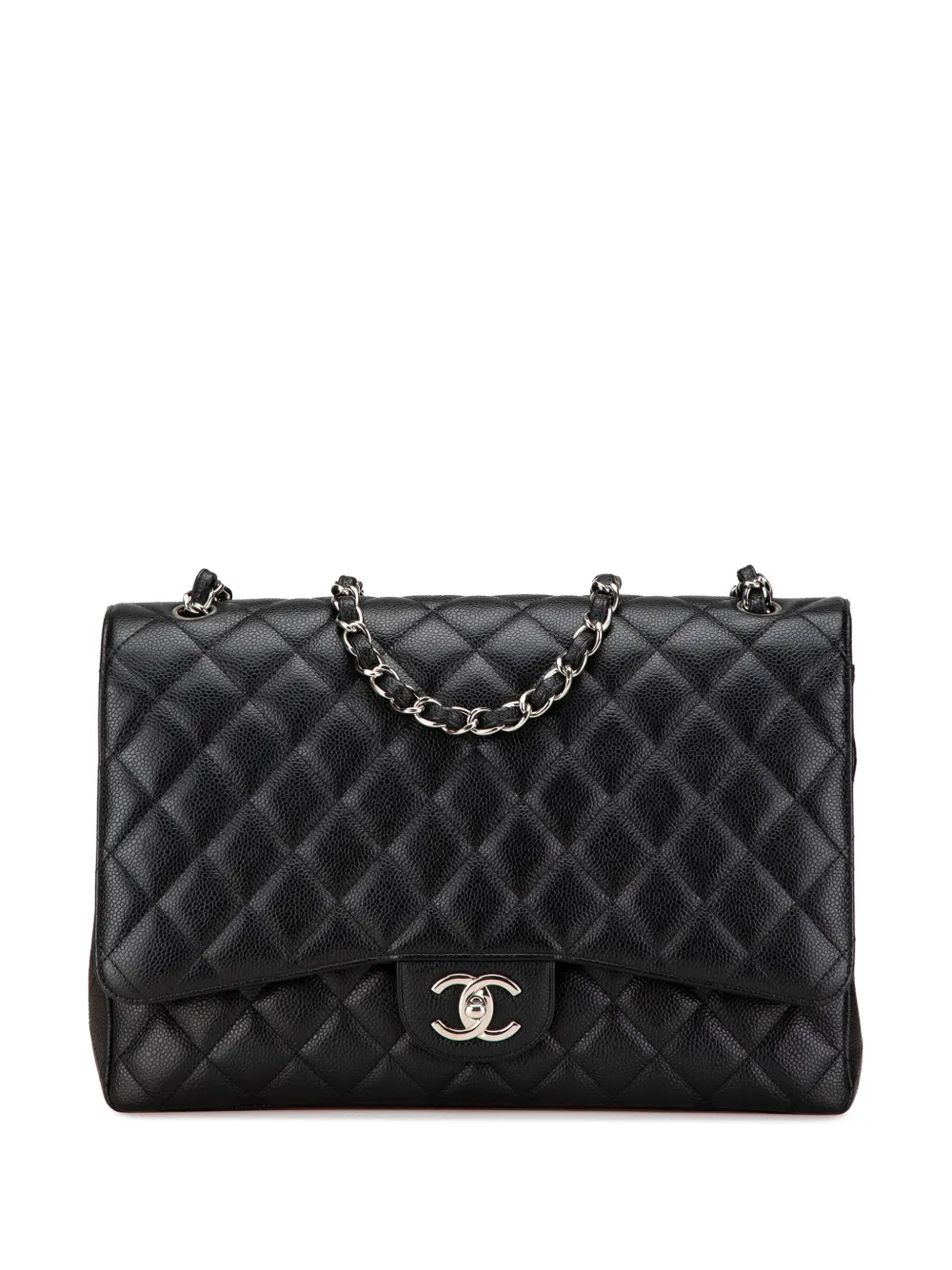 CHANEL Pre-Owned 2013-2014 Maxi Classic Caviar Double Flap shoulder bag | Black | Image 1