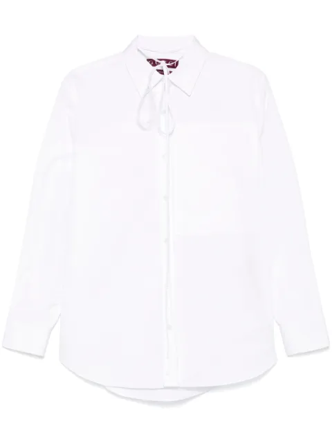 Gucci camisa de popelina con logo en relieve