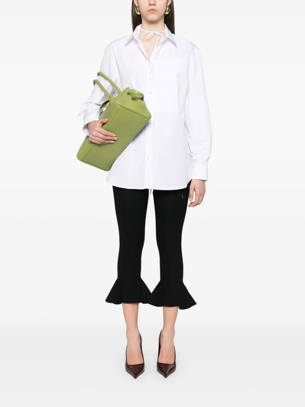 Gucci Popeline blouse met reliëf - Wit