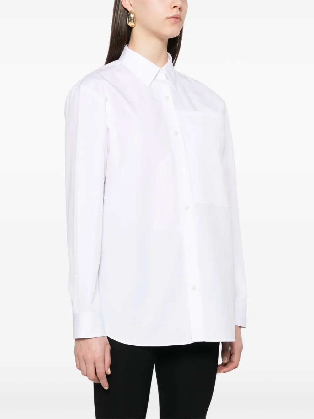 Gucci Popeline blouse met reliëf Wit