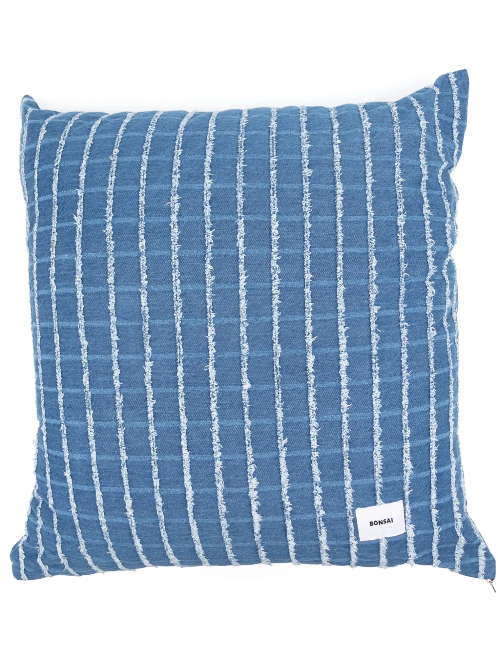 Bonsai maxi checked denim cushion (65cm x 65cm) | Blue | Image 1
