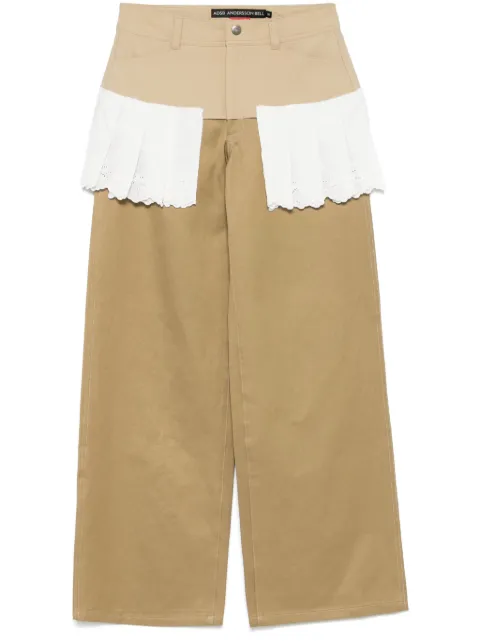 Andersson Bell pantalones con pinzas de encaje