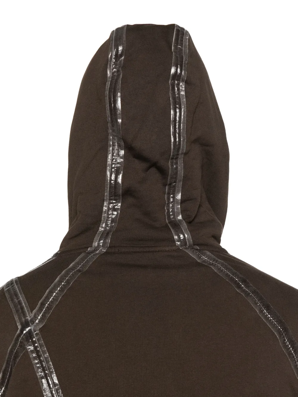 A-COLD-WALL* Antenne striped cotton hoodie Bruin