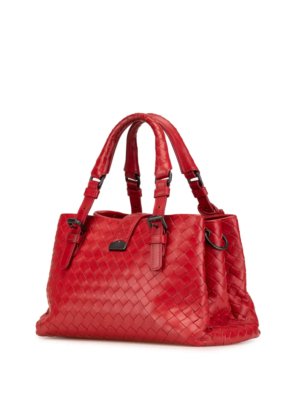 Bottega Veneta Pre-Owned 2012-2024 Mini Nappa Intrecciato Roma satchel - RED