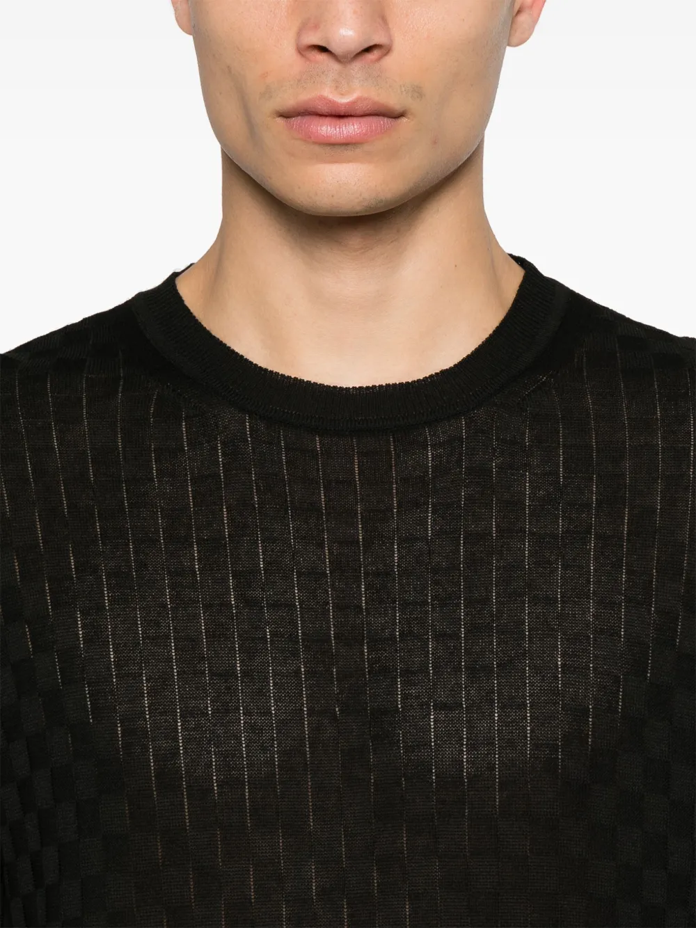 A Paper Kid Knitted T-shirt In Black