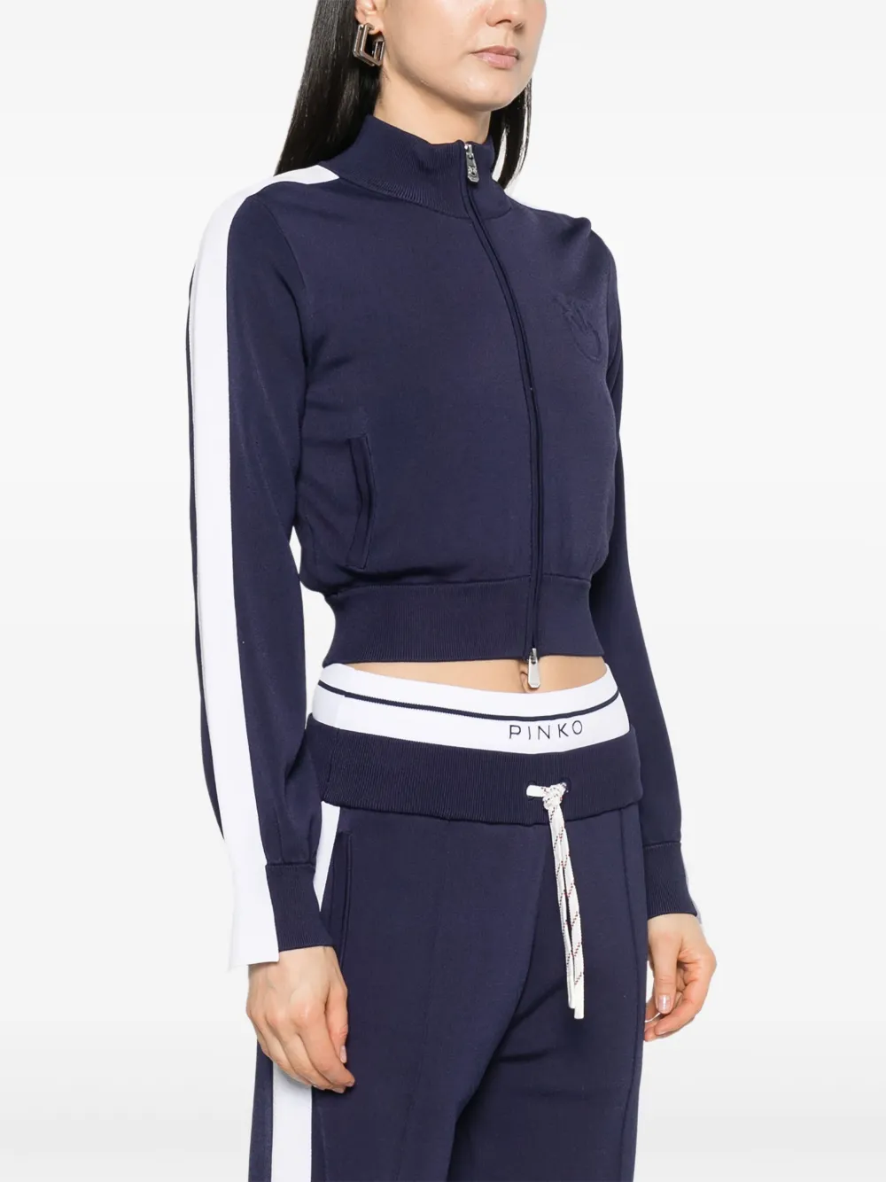 Shop Pinko Embossed-logo Sweatshirt In Blau