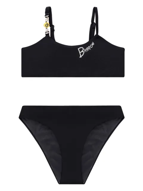 Barrow kids logo-embroidered bikini set 