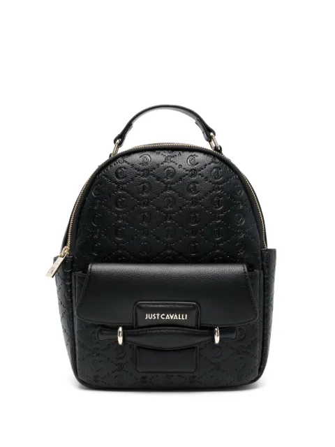 Just Cavalli mochila con monograma en relieve