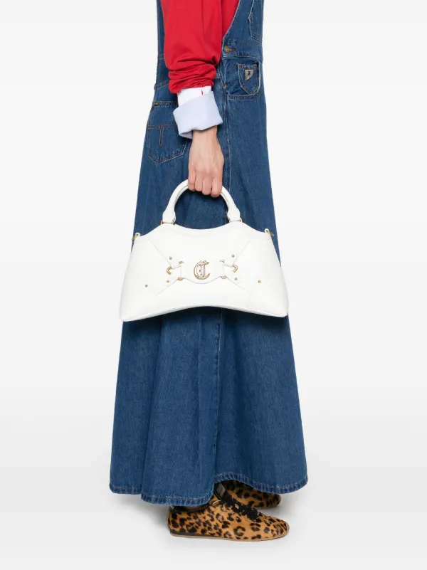Just Cavalli ロゴプレート ハンドバッグ | ホワイト | FARFETCH JP