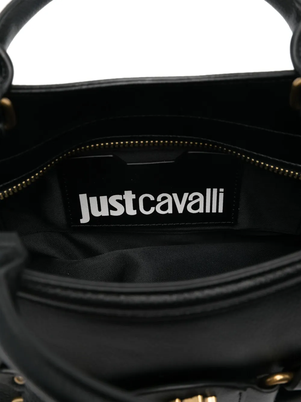 JUST CAVALLI LOGO-PLAQUE TOTE BAG