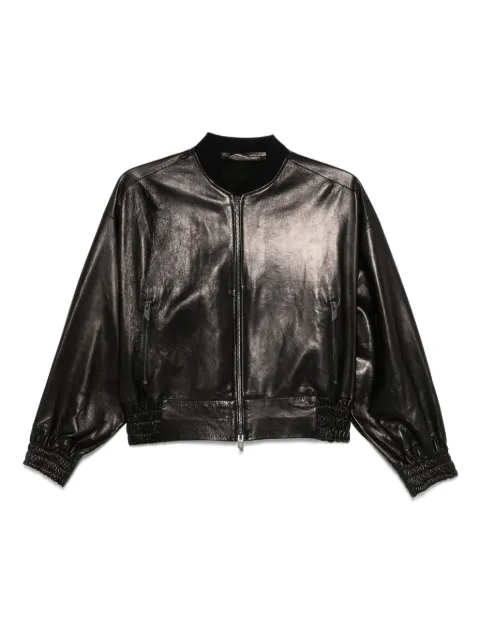 Salvatore Santoro leather bomber jacket