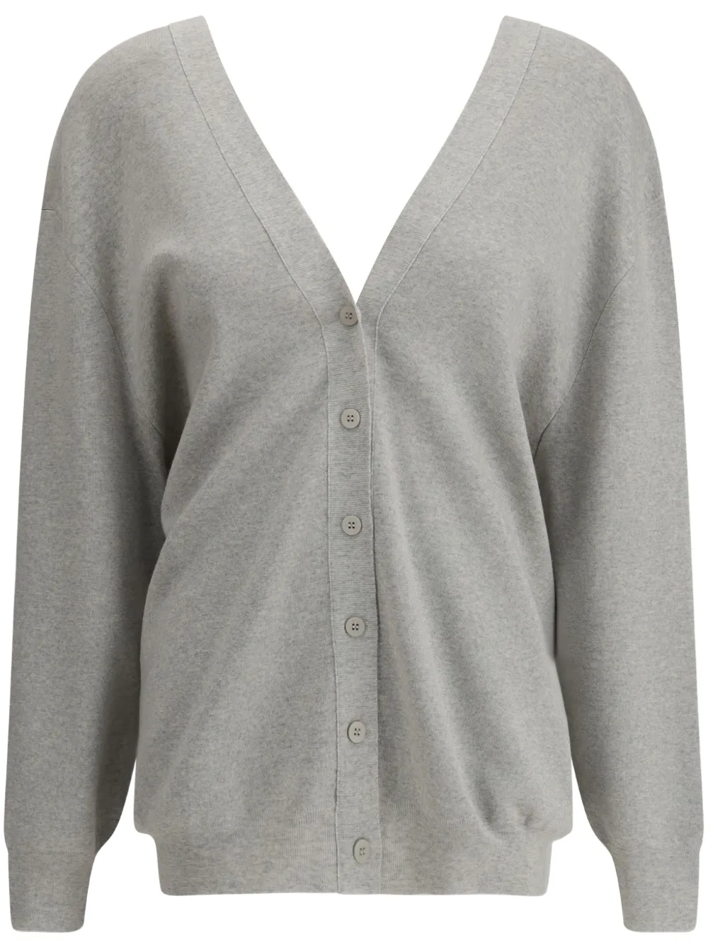 V-neck button-up cardigan