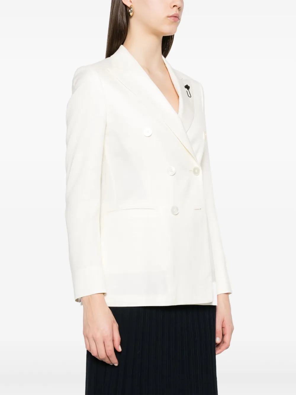 Lardini Blazer met dubbele rij knopen Beige