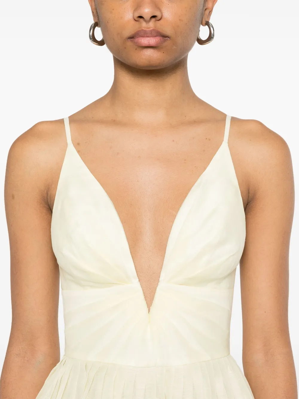 ZIMMERMANN Illuminate mini-jurk met V-hals Geel