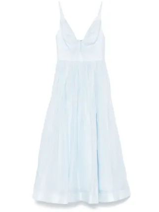 ZIMMERMANN Illuminate V-neck Midi Dress | Blue | FARFETCH
