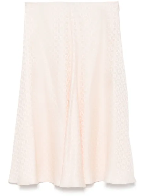 FENDI FF silk midi skirt