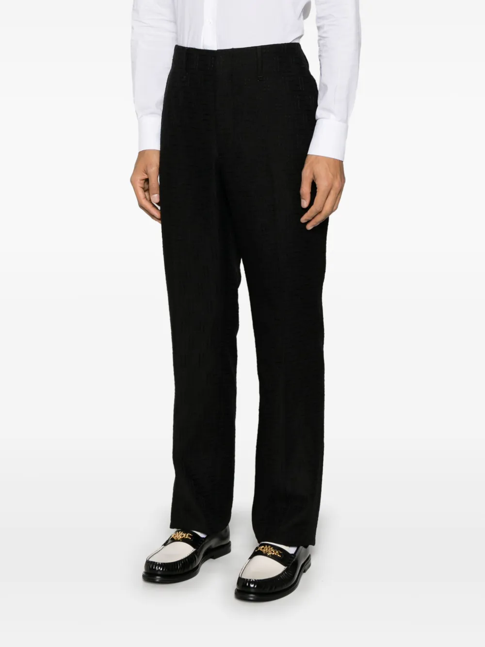 FENDI Broek met FF-patroon Zwart