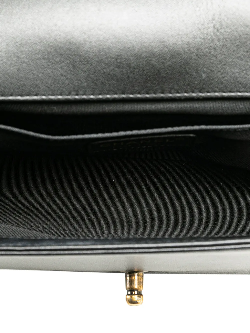 Pre-owned Chanel 2015-2016 Medium Multicolor Lambskin Crest Boy Flap Crossbody Bag In White