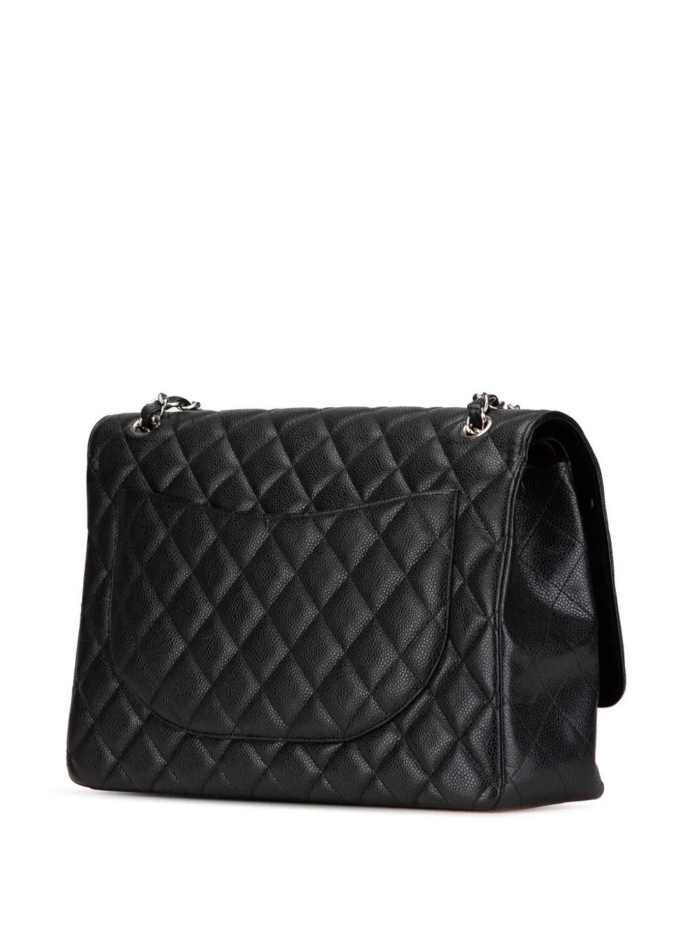 CHANEL Pre-Owned 2010-2011 Maxi Classic Caviar Double Flap shoulder bag - Zwart