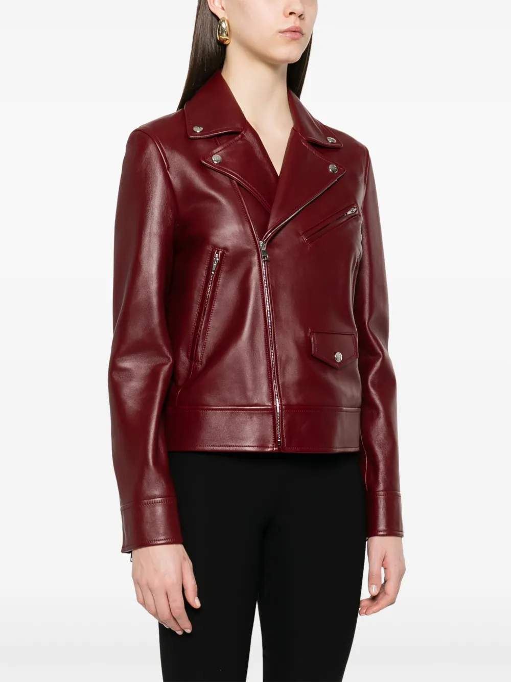 Gucci Leren bikerjack Rood