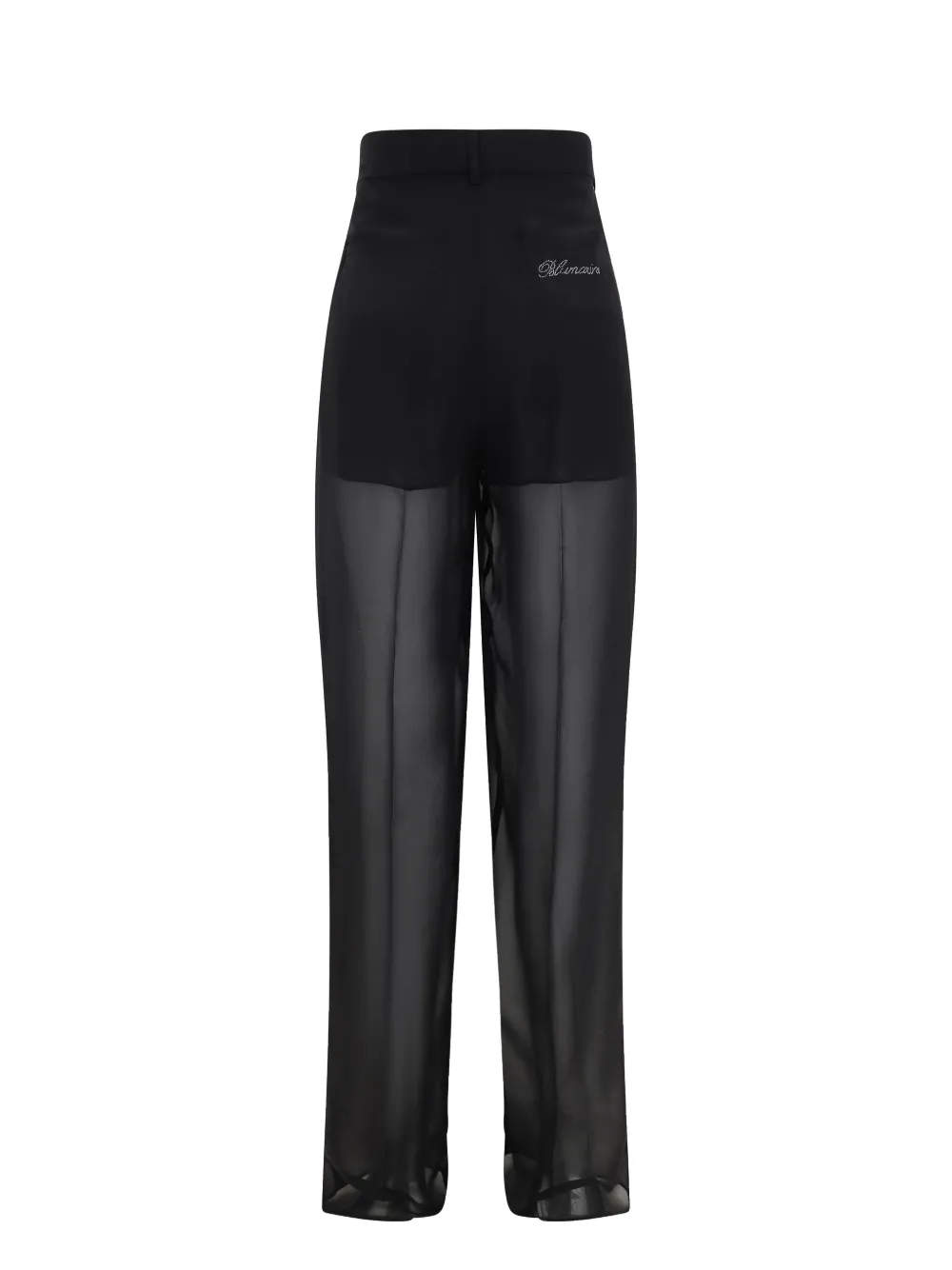 Blumarine georgette trousers - Zwart