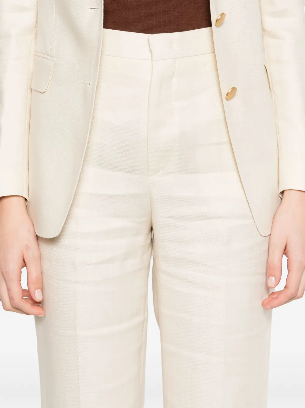 Shop Tagliatore Linen Suit In Neutrals