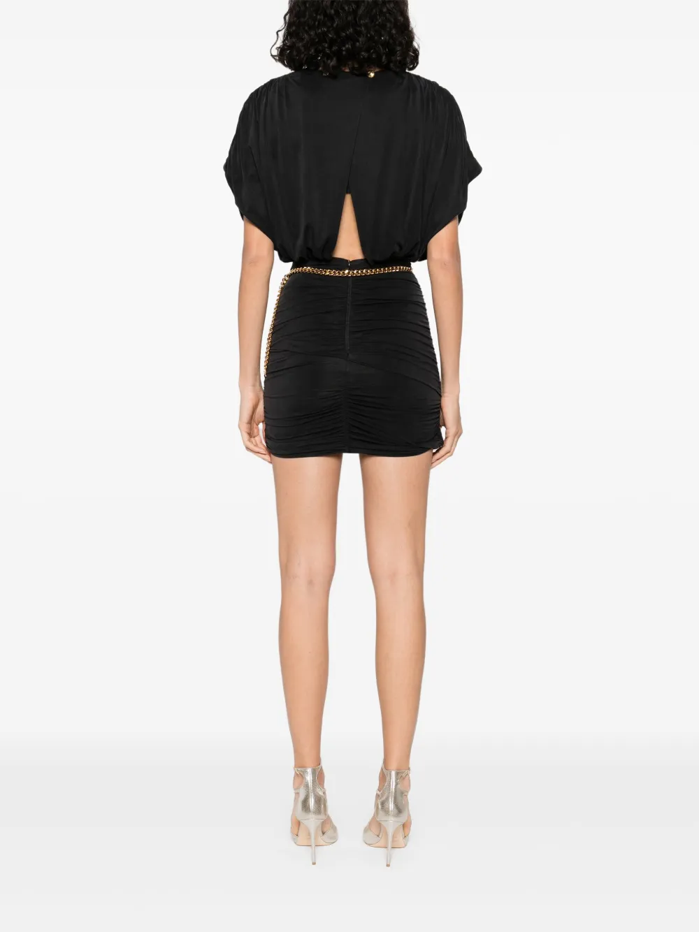 Elisabetta Franchi Uitgesneden mini-jurk Zwart