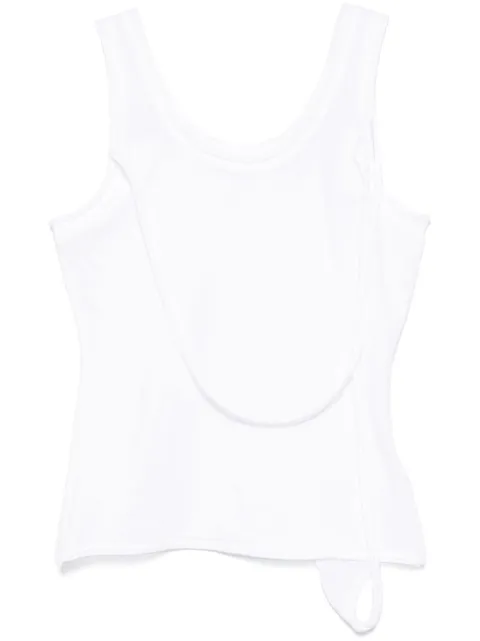 Helmut Lang camiseta con detalle de tira