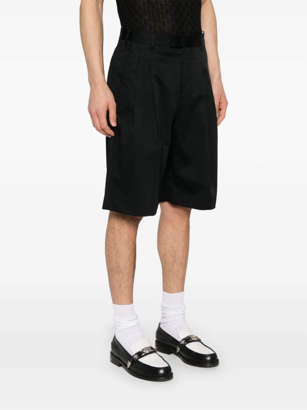 A Paper Kid Popeline shorts Zwart