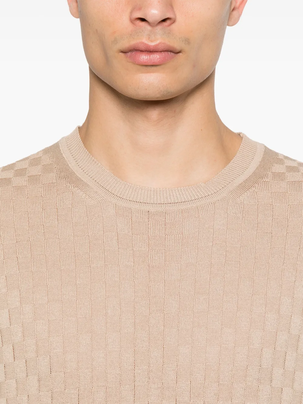 A Paper Kid Knitted T-shirt In Neutrals