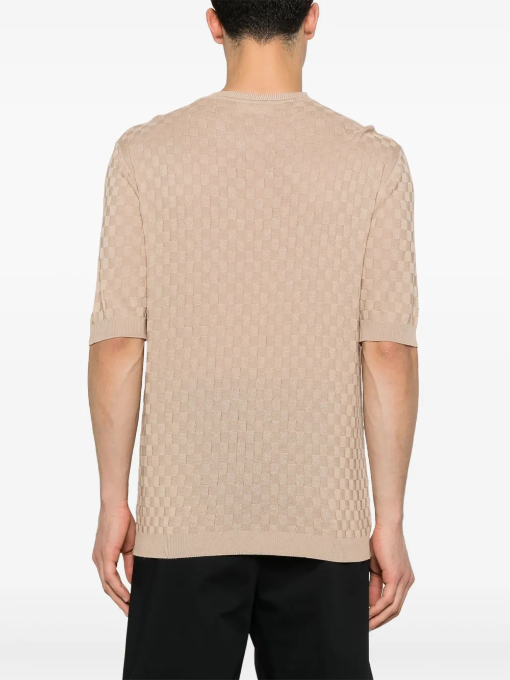 A Paper Kid Knitted T-shirt In Neutrals