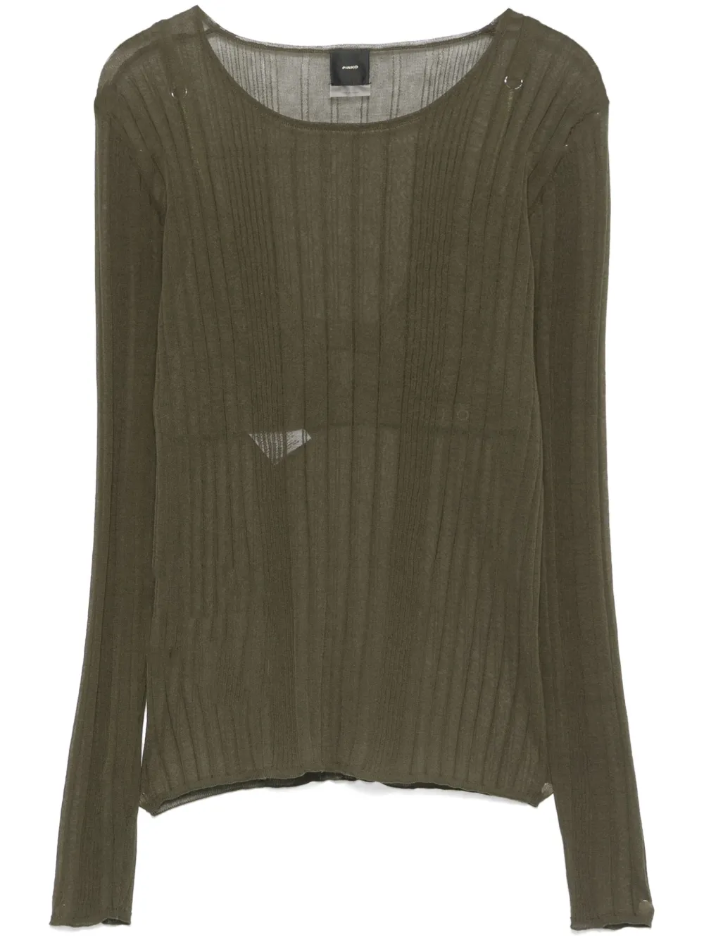PINKO semi-sheer top | Green | Image 1