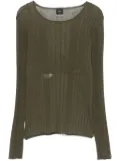 PINKO semi-sheer top - Green