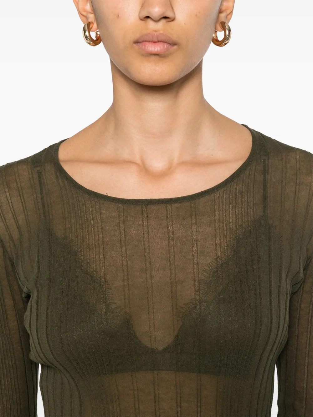 PINKO Doorzichtige top Groen