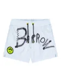 Barrow kids logo-print swim shorts - Blue