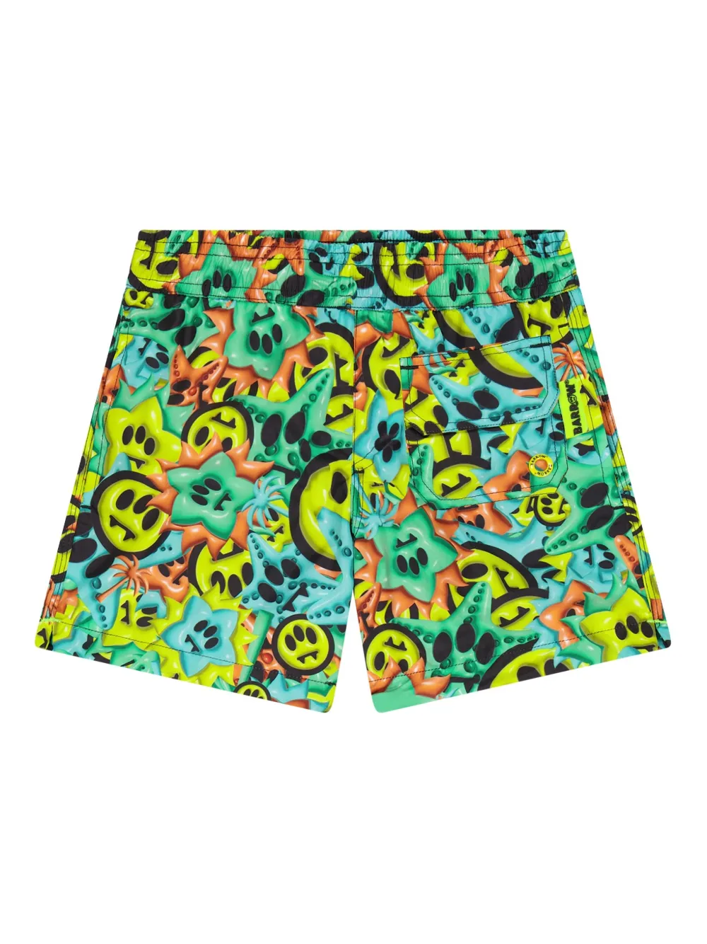 Barrow kids graphic-print swim shorts - Groen