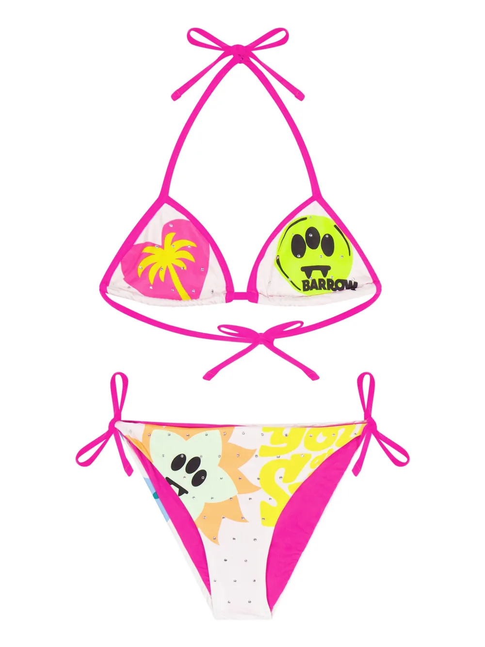 Barrow kids Bikini met logoprint Wit