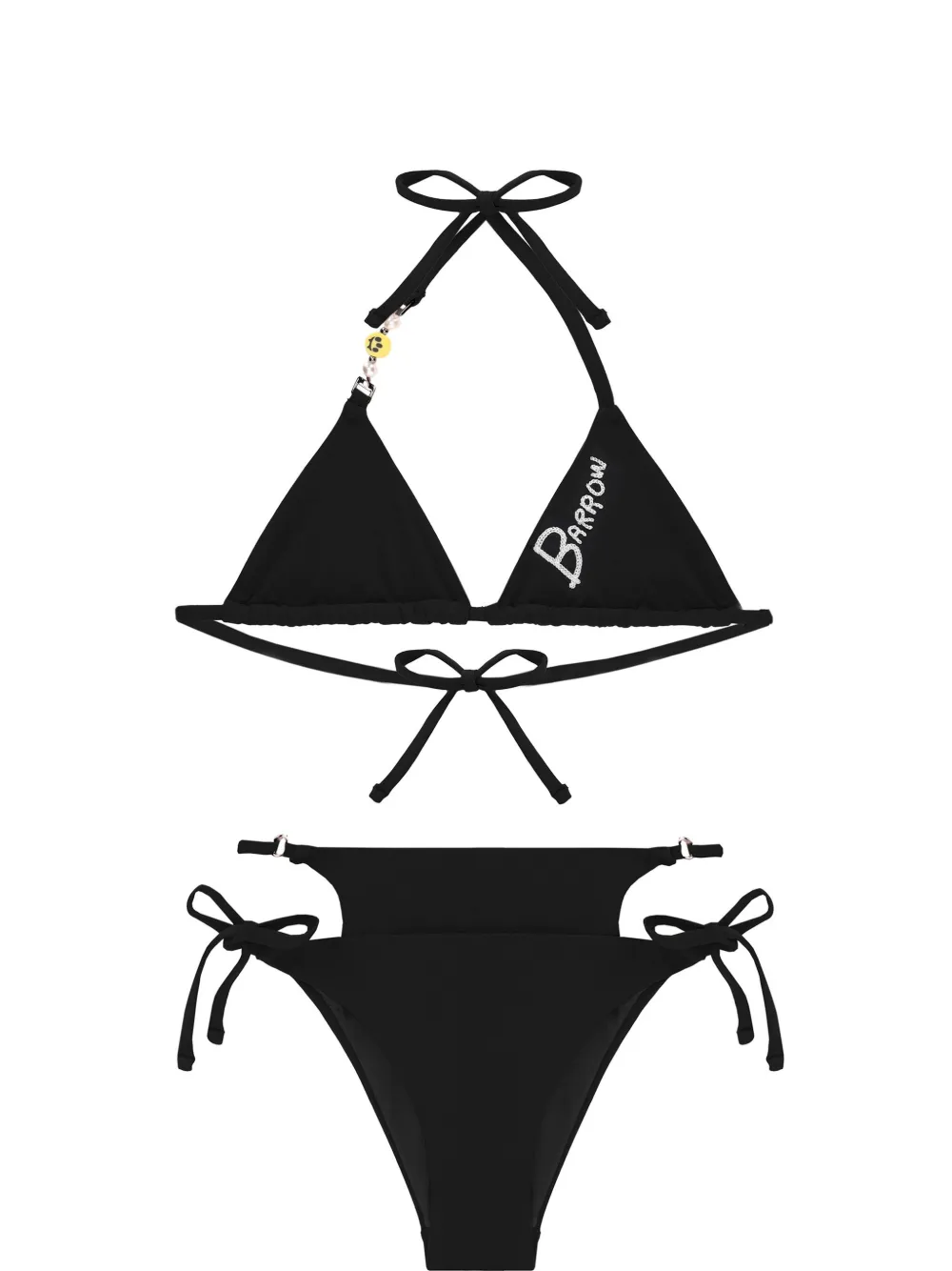 Barrow kids logo-embroidered bikini - Nero