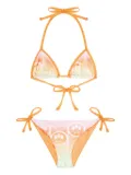 Barrow kids logo-print bikini - Orange