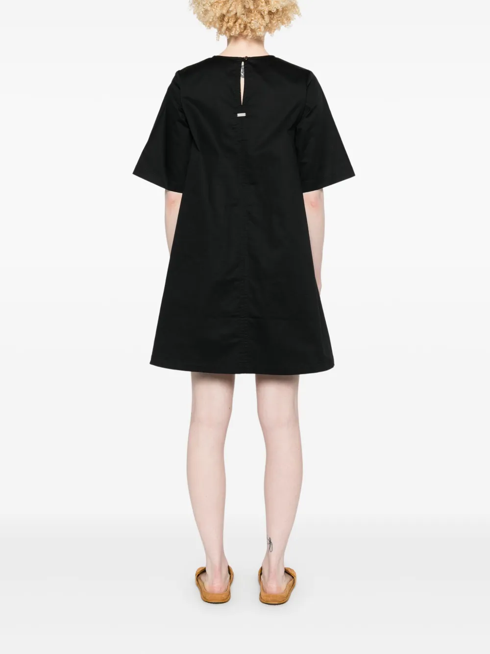 Barbour Katoenen jurk Zwart