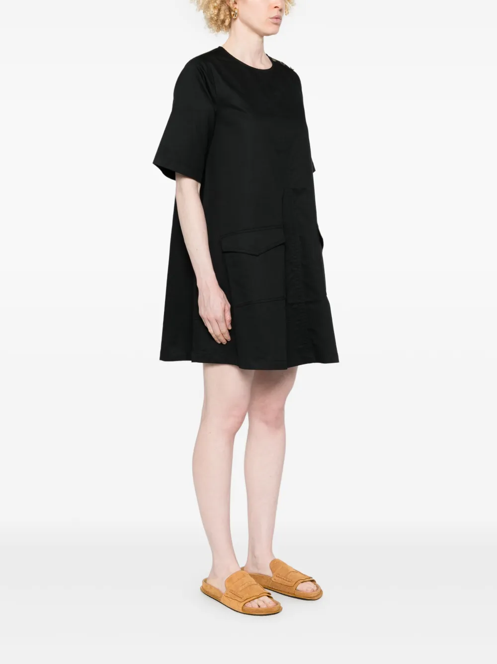 Barbour Katoenen jurk Zwart
