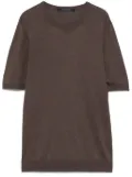 Tagliatore silk T-shirt - Brown