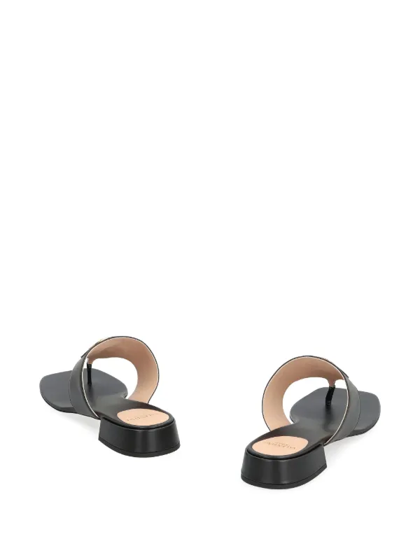 VALENTINO GARAVANI ◆ Vロゴ レザーサンダル Valentino Garavani Vロゴ レザーサンダル | ブラック | FARFETCH JP
