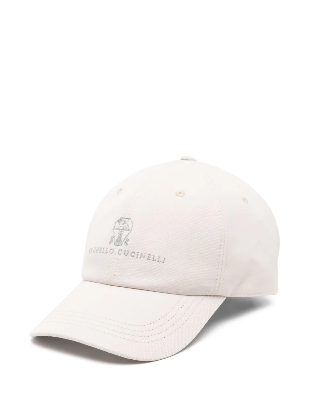 Brunello Cucinelli logo-embroidered cap | Neutrals | Image 1