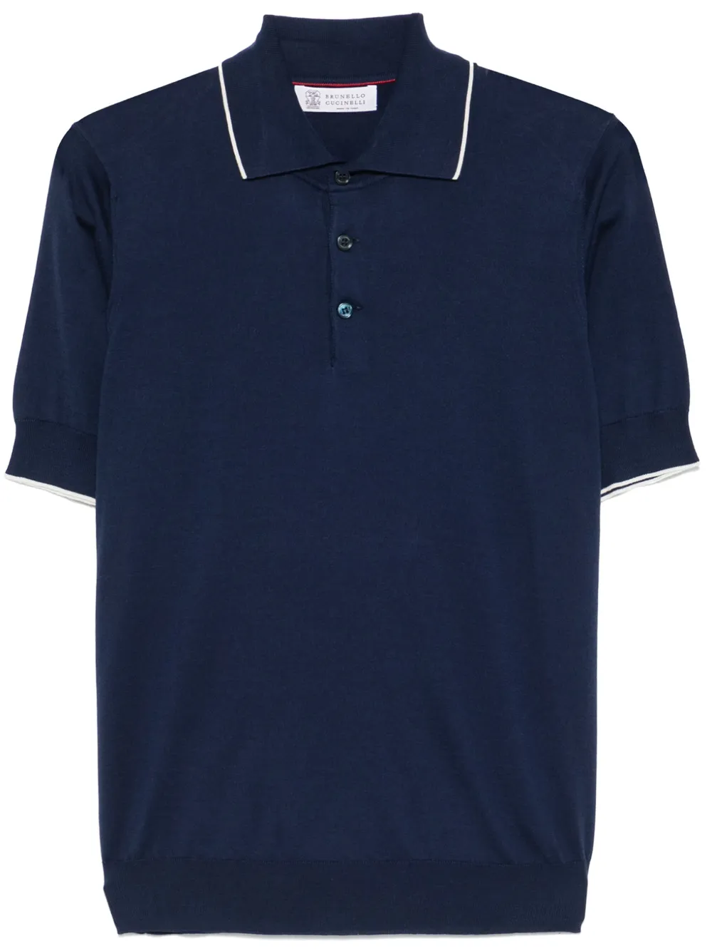 Brunello Cucinelli Klassisches Poloshirt | Blau | Image 1
