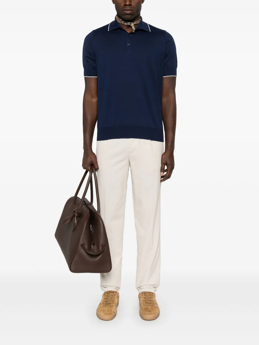 Brunello Cucinelli Katoenen poloshirt - Blauw