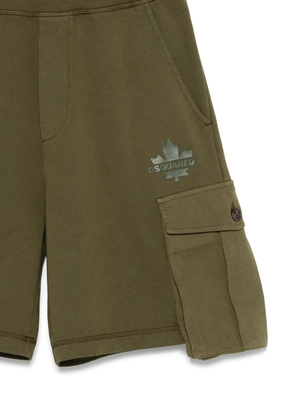 DSQUARED2 KIDS Shorts met rubberen logo Groen