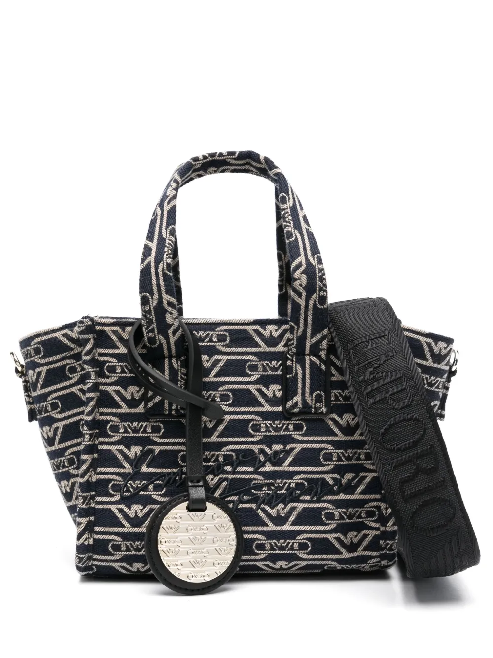 EMPORIO ARMANI MONOGRAM-JACQUARD TOTE BAG
