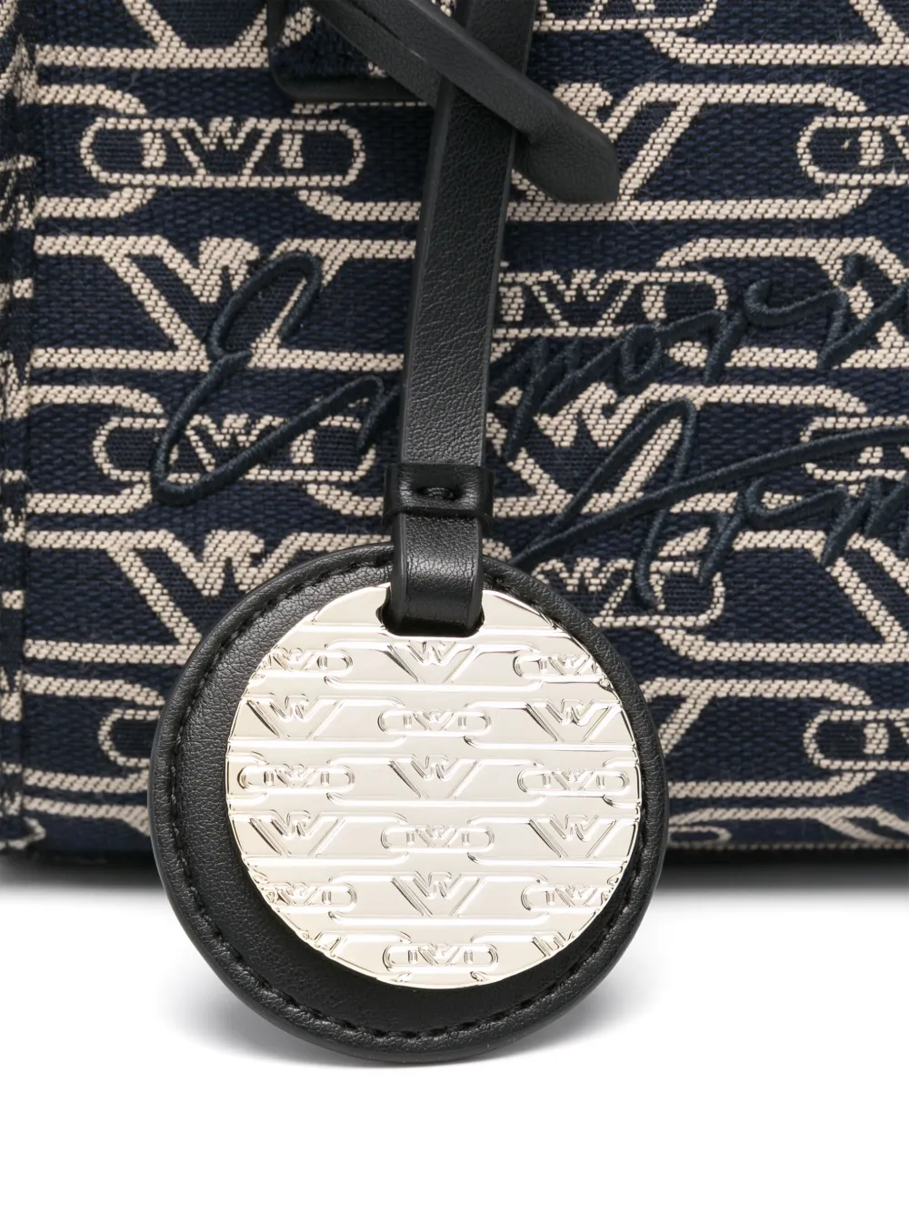 EMPORIO ARMANI MONOGRAM-JACQUARD TOTE BAG