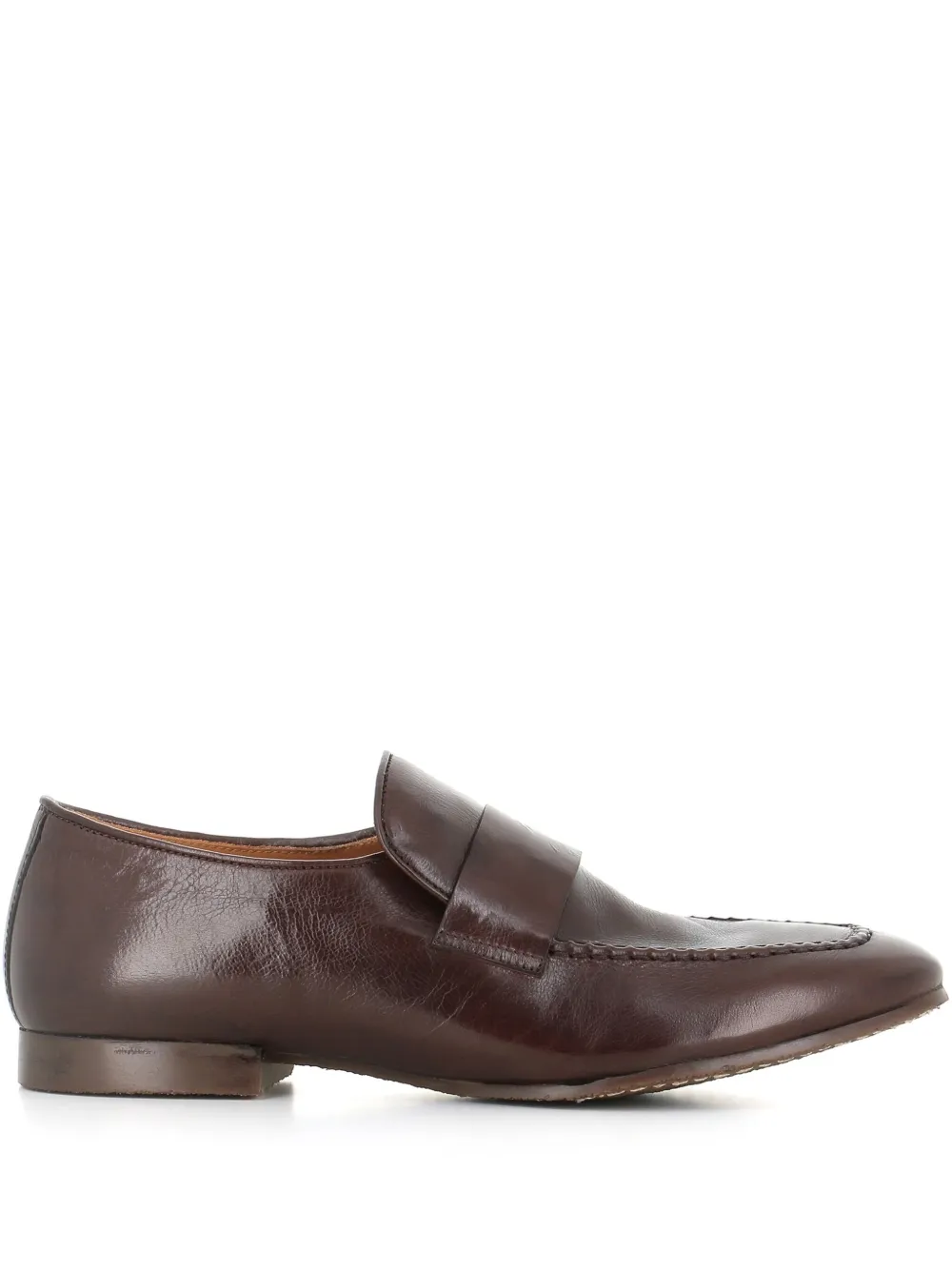 Alberto Fasciani Leren loafers Bruin